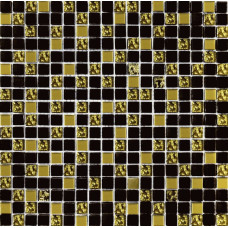 913 Микс черный-золото-золото рельеф (30x30)