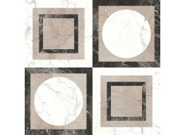 Borghini White Decor Polished (59,55*59,55)