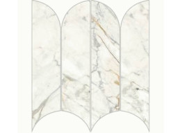 Incanto Calacatta Michelangelo Glossy Mosaico Ventaglio R9Ca (28x31)