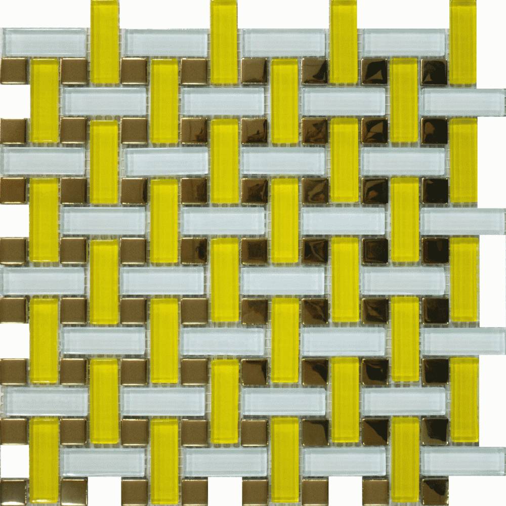 1080 Мозаїка плетінка жовта