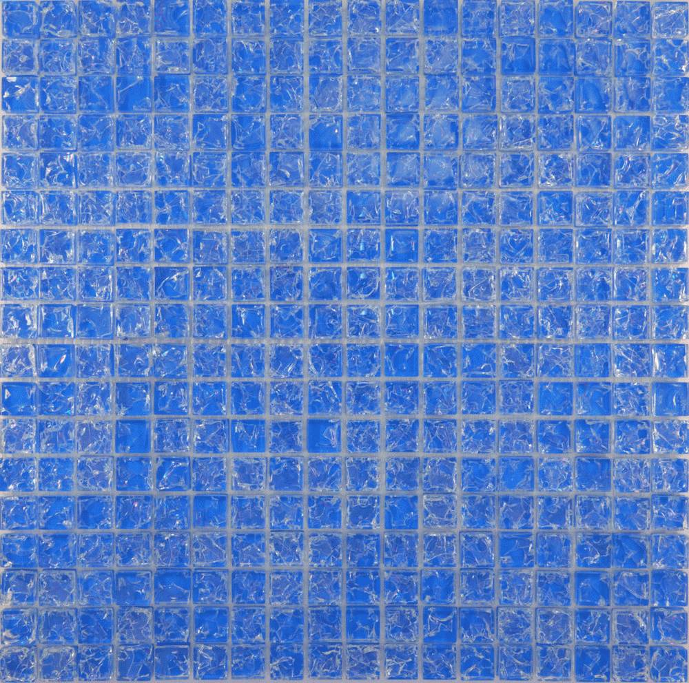 446 Мозаика моно голубой колотый 1,5*1,5