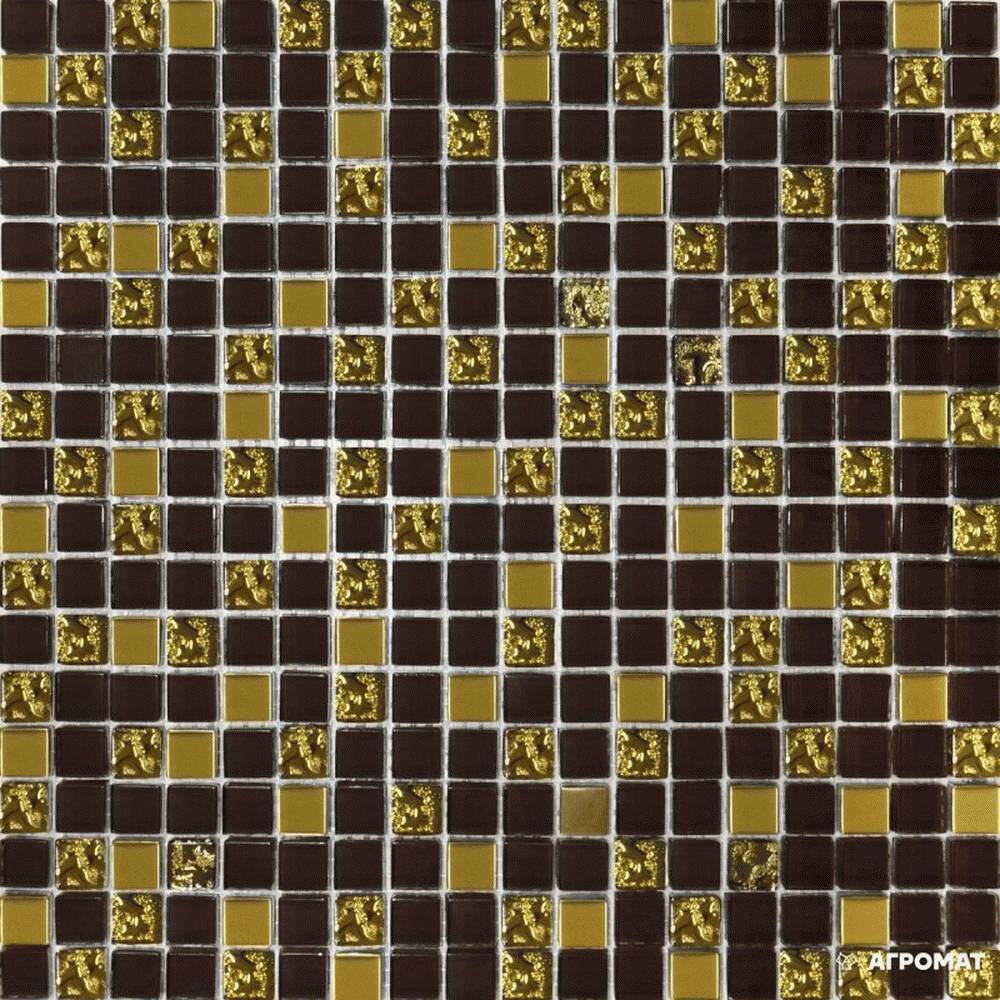 Мозаика 915 Микс шоколод-золото -золото рельеф Grand Kerama Украина Grand Kerama 300X300X6