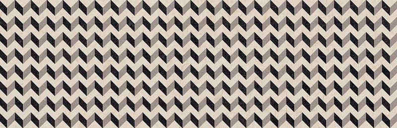 Cream Black-R Zigzag (32X99)