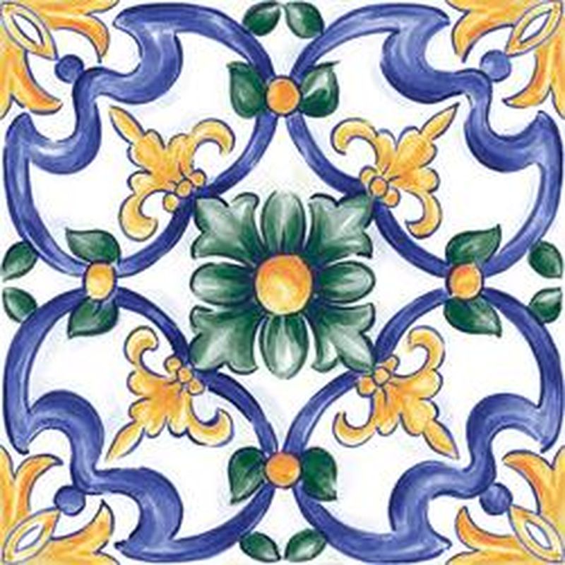 Amuri Decoro Maiolica Tappeto 3 Glossy Rc8J (20x20)