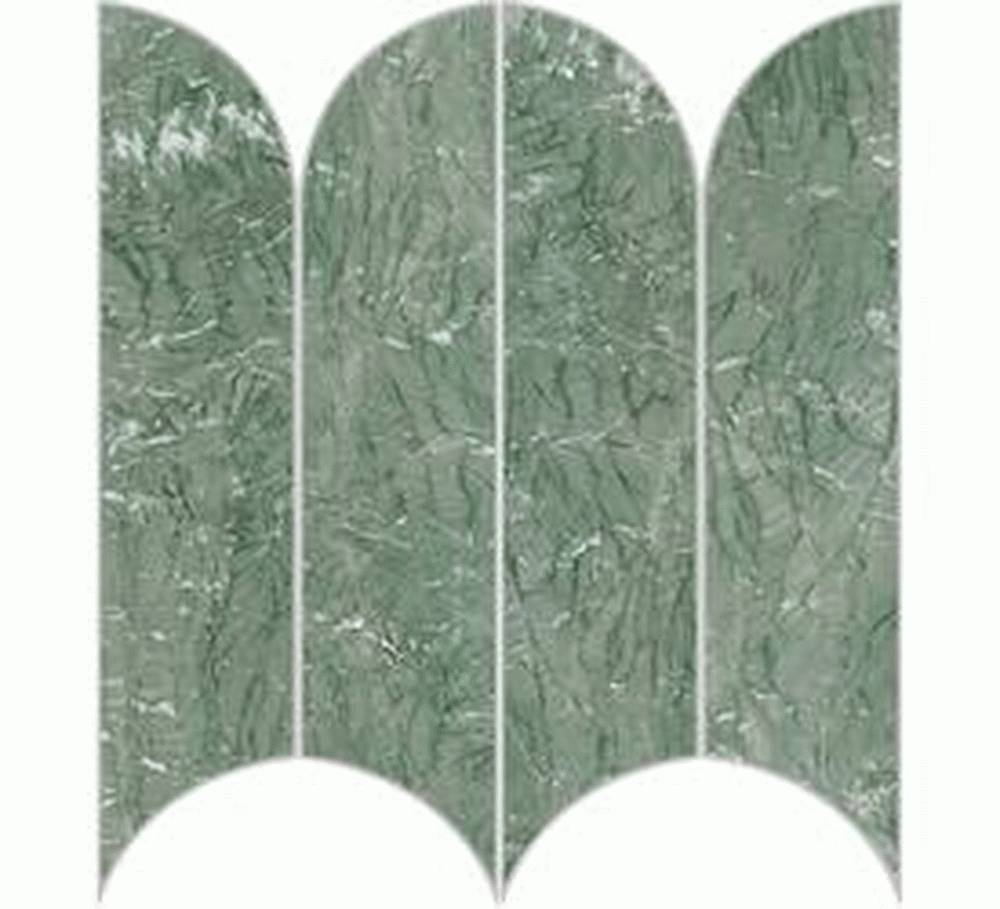 Incanto Verde Antigua Glossy Mosaico Ventaglio R9Cg (28x31)