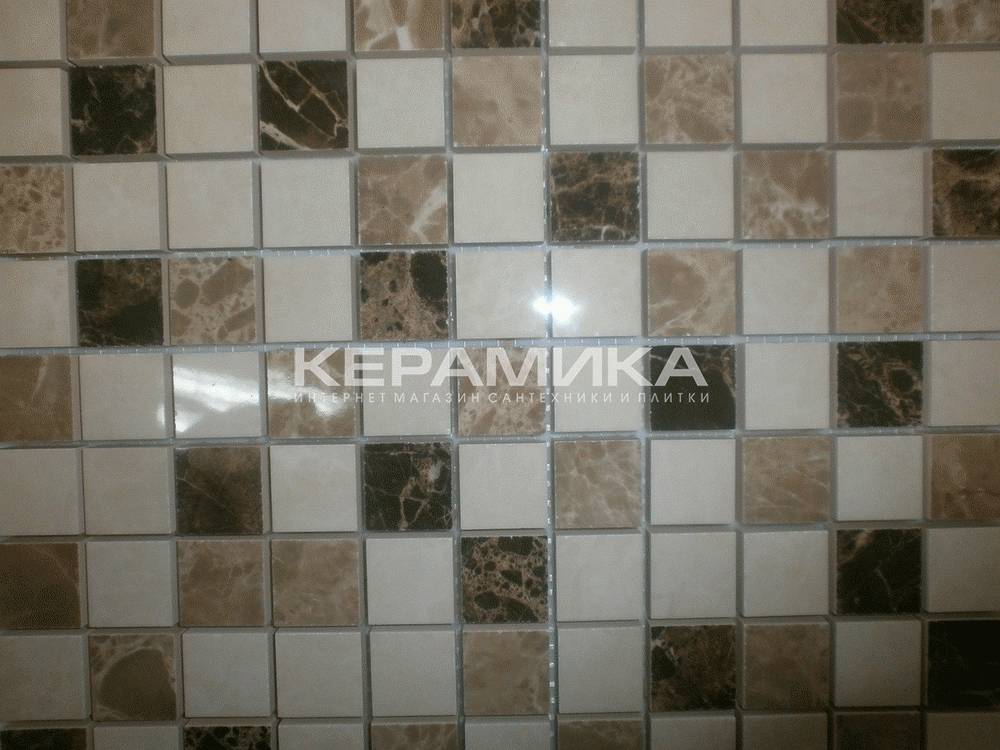 Мозаика СМ 3024 C3 brown/beige/white Кераміка Лео Украина Ceramika Leo Mozaika 300X300X0
